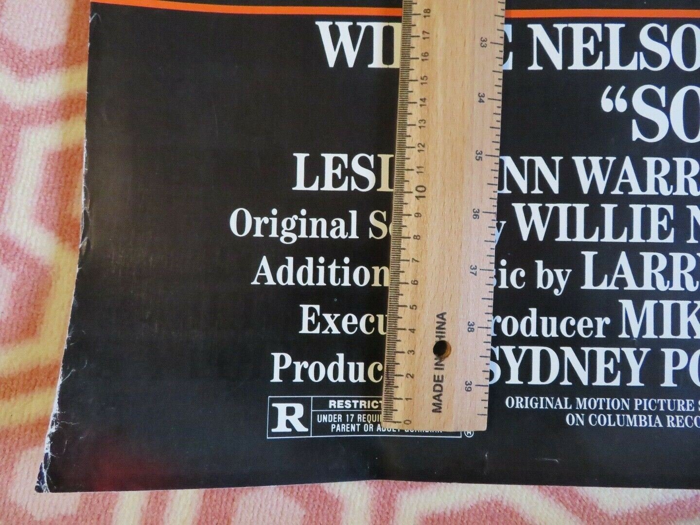 SONGWRITER US ONE SHEET ROLLED POSTER WILLE NELSON KURK RUSSELL 1984 - Rendezvous Cinema