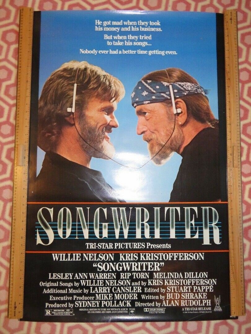 SONGWRITER US ONE SHEET ROLLED POSTER WILLE NELSON KURK RUSSELL 1984 - Rendezvous Cinema