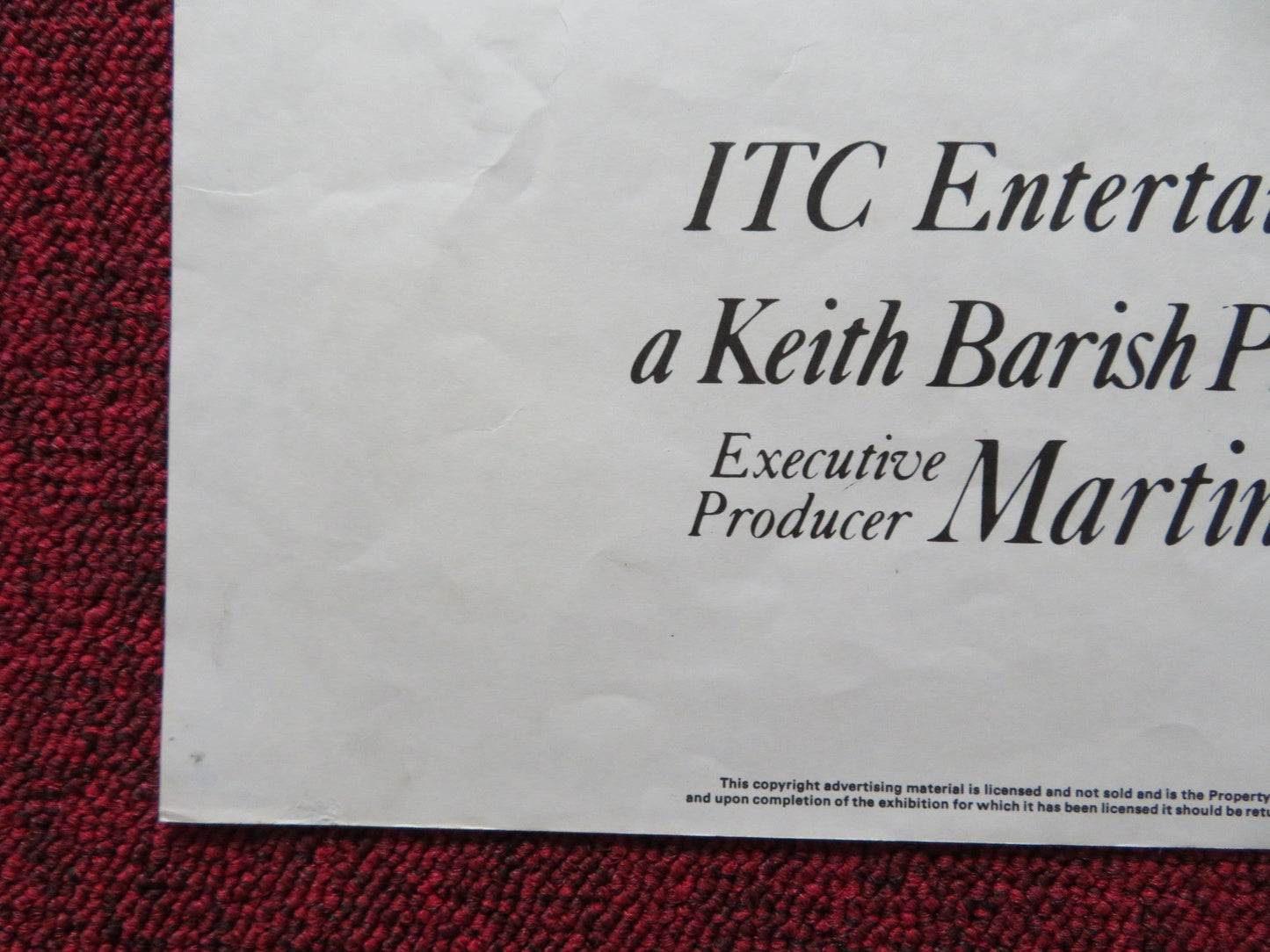 SOPHIE'S CHOICE UK QUAD POSTER FOLDED MERYL STREEP PETER MACNICOL 1982 Rendezvous Cinema Movie posters