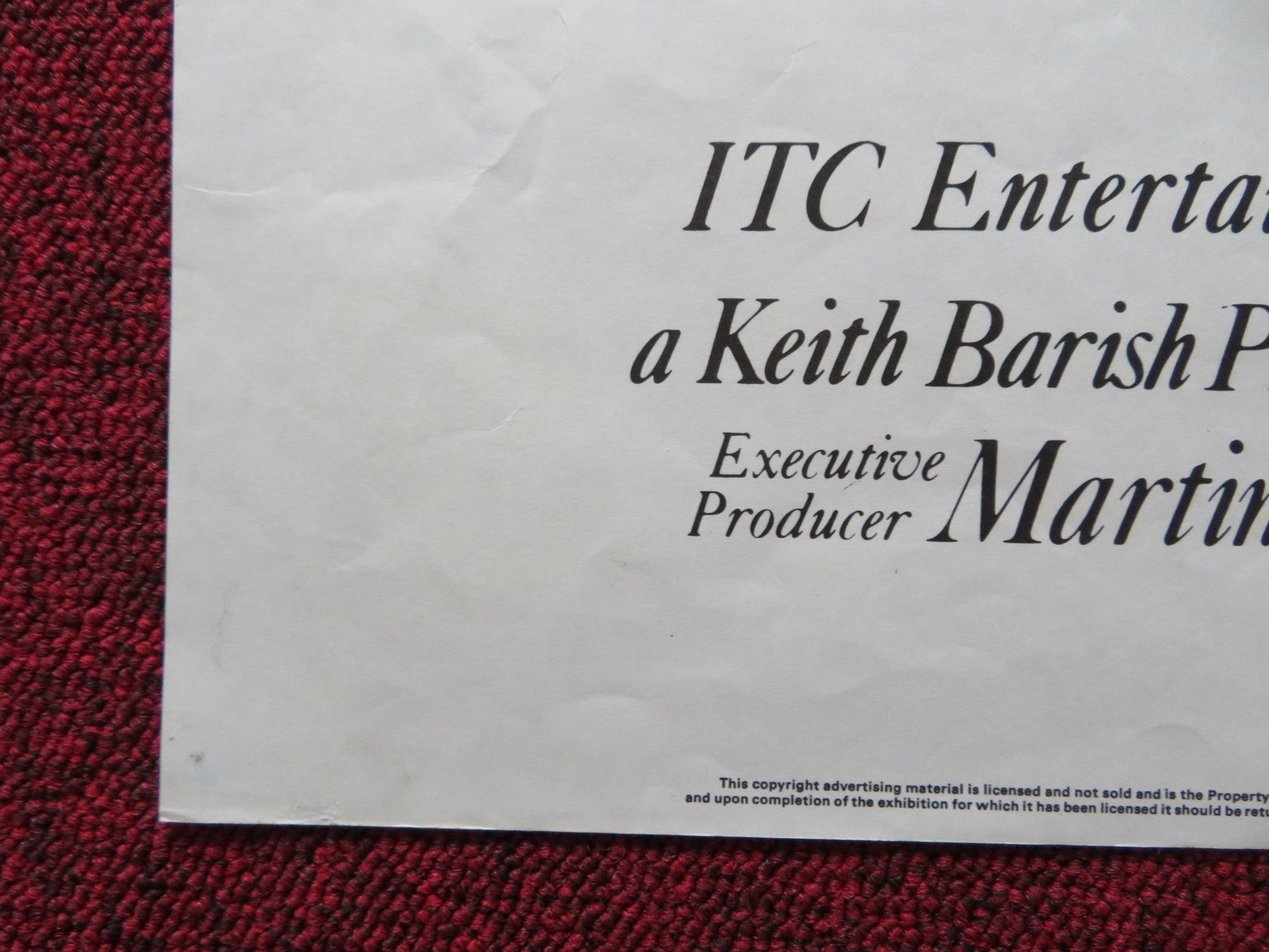 SOPHIE'S CHOICE UK QUAD POSTER FOLDED MERYL STREEP PETER MACNICOL 1982 Rendezvous Cinema Movie posters