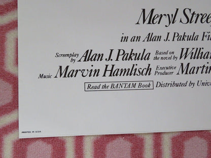 SOPHIE'S CHOICE US ONE SHEET POSTER MERYL STREEP KEVIN KLINE 1982 - Rendezvous Cinema
