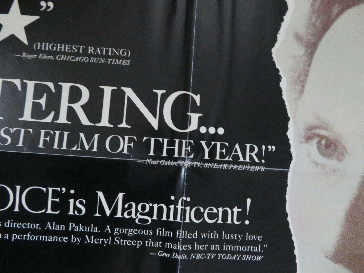 SOPHIES CHOICE US ONE SHEET POSTER WILLIAM STYRON 1982 Rendezvous Cinema Movie posters