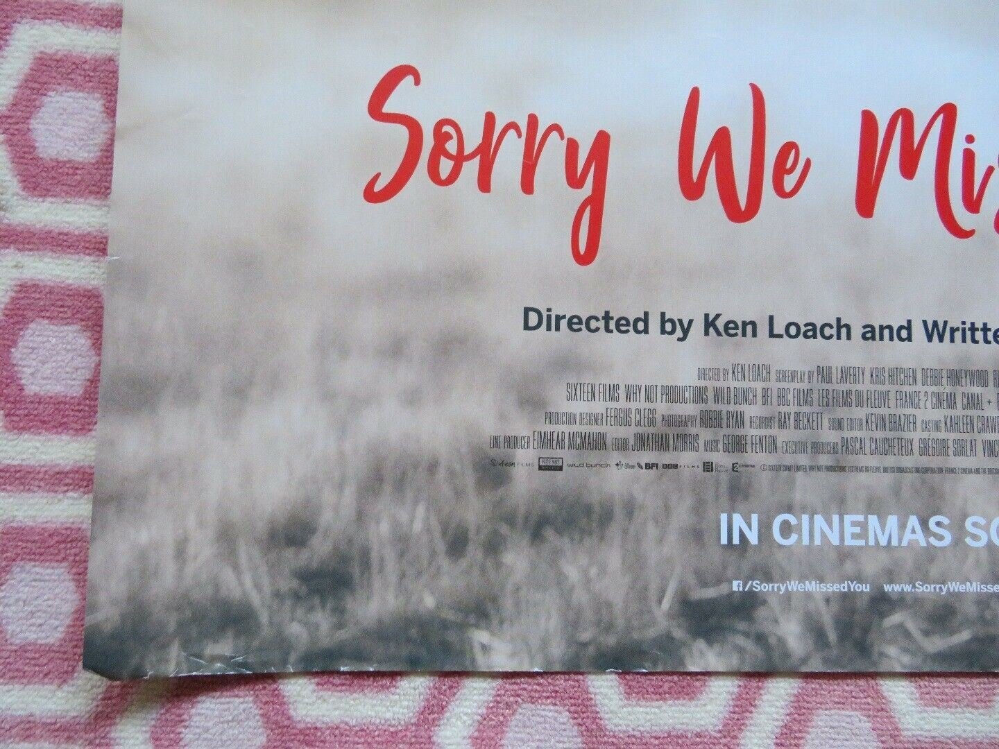 SORRY WE MISSED YOU QUAD (30"x 40") ROLLED POSTER KRIS HITCHEN DEBBIE HONEYWOOD Movie posters