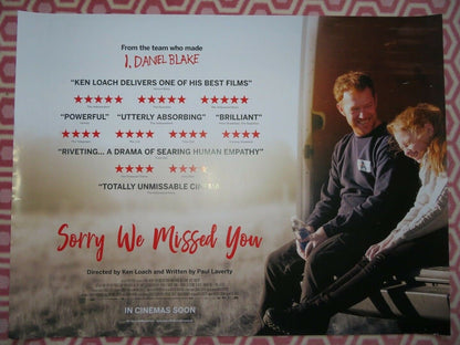 SORRY WE MISSED YOU QUAD (30"x 40") ROLLED POSTER KRIS HITCHEN DEBBIE HONEYWOOD Movie posters