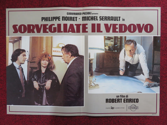 SORVEGLIATE IL VEDOVO - B ITALIAN FOTOBUSTA POSTER P. NOIRET M. SERRAULT 1980 Rendezvous Cinema Movie posters