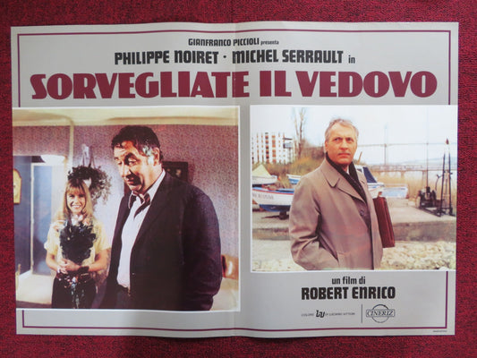 SORVEGLIATE IL VEDOVO - D ITALIAN FOTOBUSTA POSTER P. NOIRET M. SERRAULT 1980 Rendezvous Cinema Movie posters