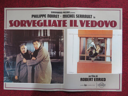 SORVEGLIATE IL VEDOVO - E ITALIAN FOTOBUSTA POSTER P. NOIRET M. SERRAULT 1980 Rendezvous Cinema Movie posters