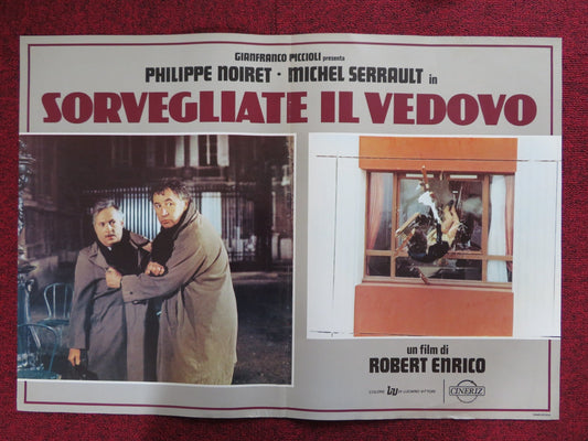 SORVEGLIATE IL VEDOVO - E ITALIAN FOTOBUSTA POSTER P. NOIRET M. SERRAULT 1980 Rendezvous Cinema Movie posters