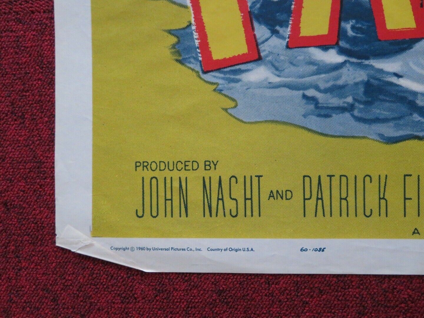 S.O.S PACIFIC FOLDED US ONE SHEET POSTER ROCHARD ATTENBOROUGH PIER ANGELI 1960 Movie posters