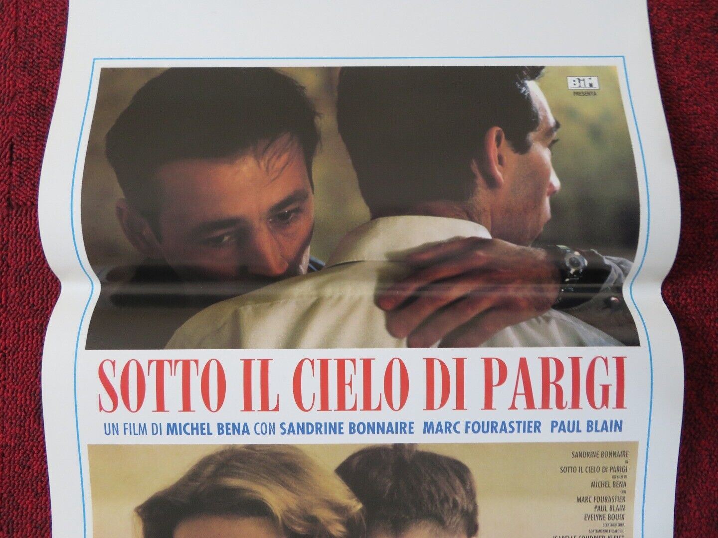 SOTTO IL CIELO DI PARIGI ITALIAN LOCANDINA (27.5"x13") POSTER M FOURASTIER 1992 Movie posters