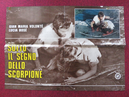 SOTTO IL SEGNO DELLO SCORPIONE ITALIAN FOGLIO POSTER GIAN MARIA VOLONTE 1969 Rendezvous Cinema Movie posters
