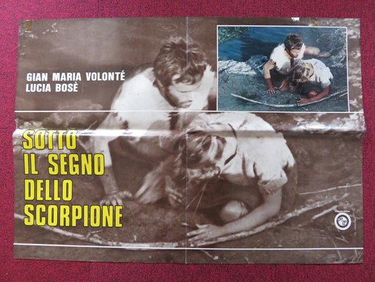 SOTTO IL SEGNO DELLO SCORPIONE ITALIAN FOGLIO POSTER GIAN MARIA VOLONTE 1969 Rendezvous Cinema Movie posters