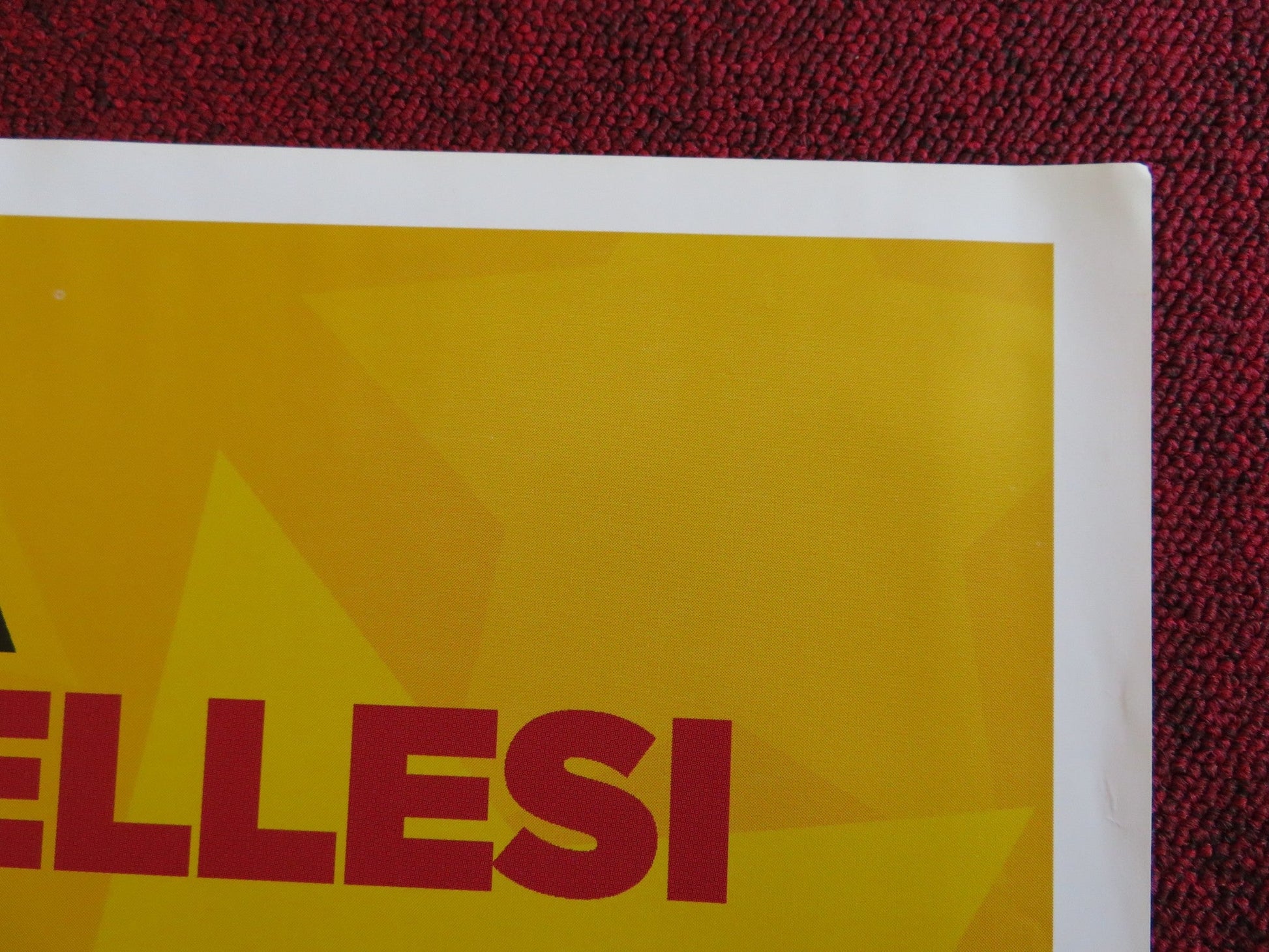 SOTTO UNA BUONA STELLA ITALIAN FOGLIO POSTER LORENZO RICHELMY CORTELLESI 2014 Rendezvous Cinema Movie posters