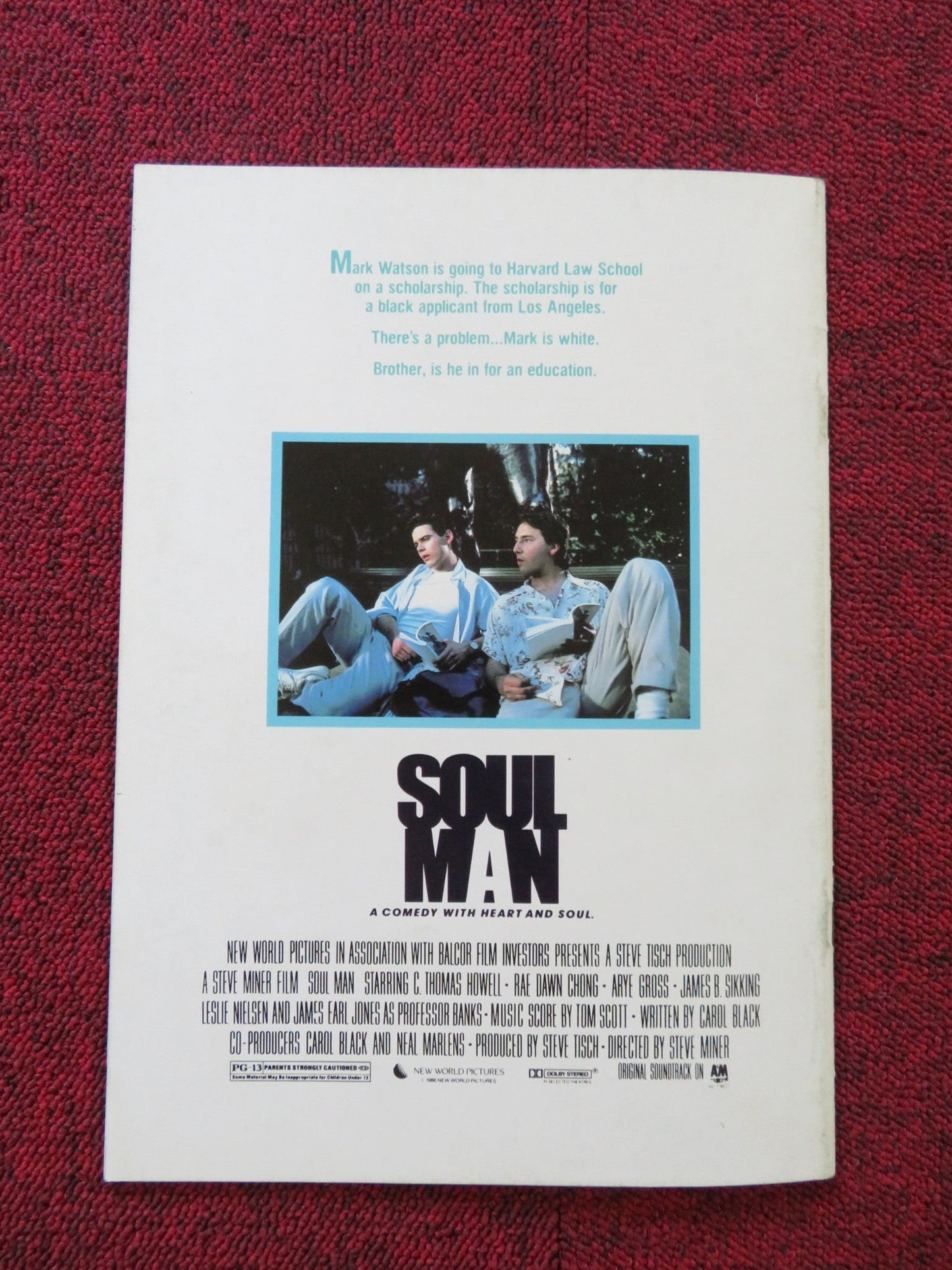 SOUL MAN JAPANESE BROCHURE / PRESS BOOK C.THOMAS HOWELL EARL JAMES JONES 1986 Rendezvous Cinema Movie posters