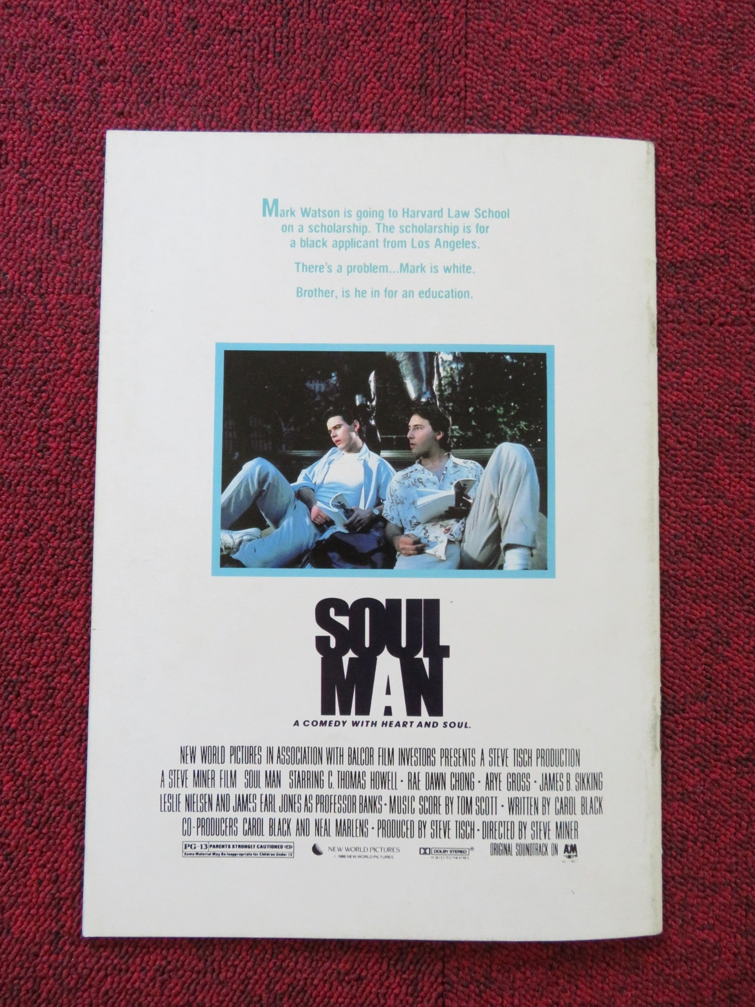 SOUL MAN JAPANESE BROCHURE / PRESS BOOK C.THOMAS HOWELL EARL JAMES JONES 1986 Rendezvous Cinema Movie posters