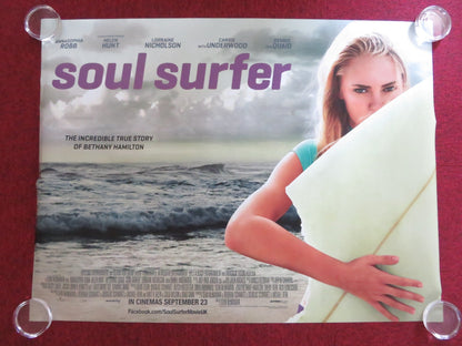 SOUL SURFER UK QUAD (30"x 40") ROLLED POSTER ANNASOPHIA ROBB HELEN HUNT 2011 Rendezvous Cinema Movie posters