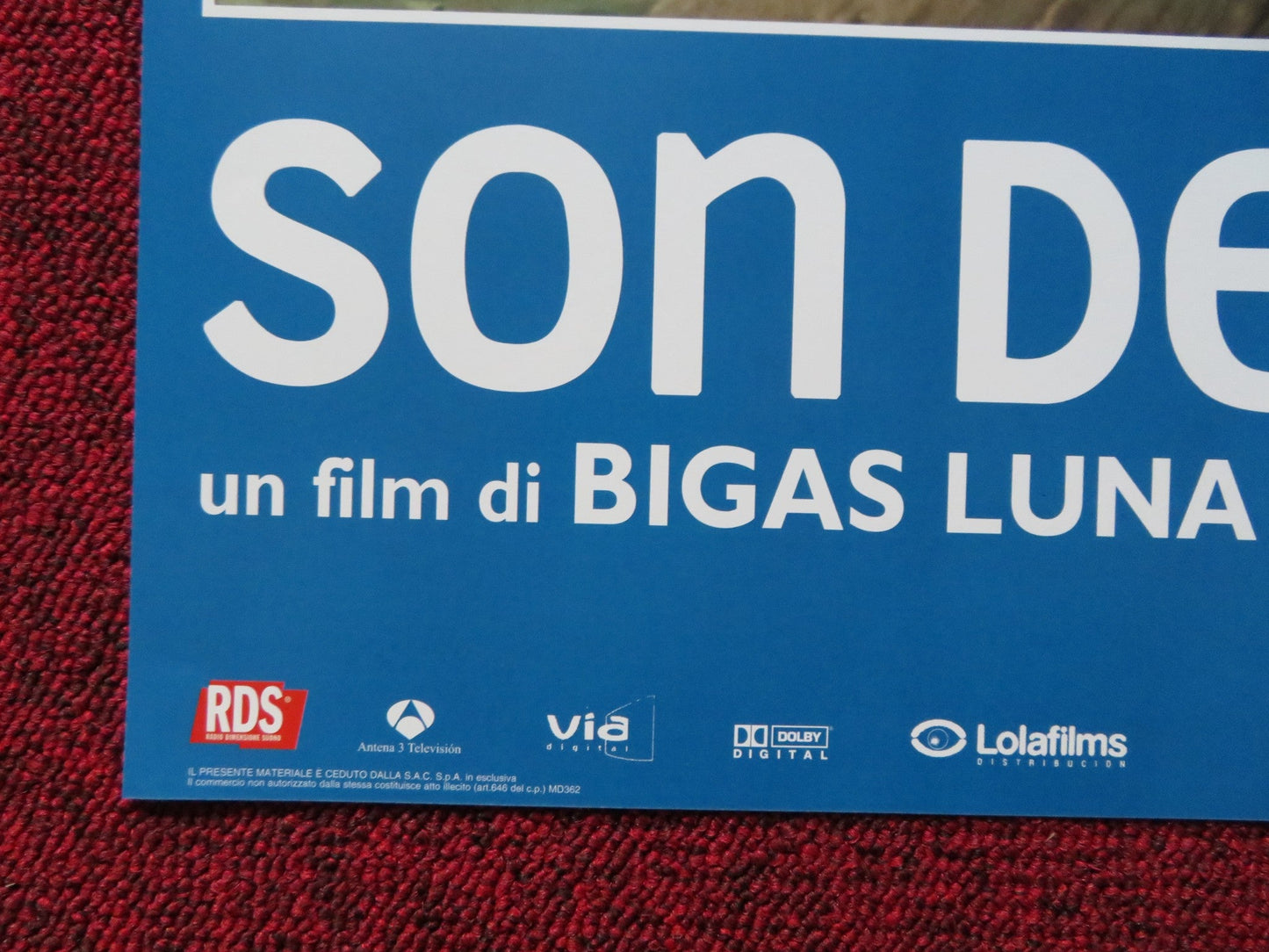 SOUND OF THE SEA - A ITALIAN FOTOBUSTA POSTER JORDI MOLLA LEONOR WATLING 2001 Rendezvous Cinema Movie posters