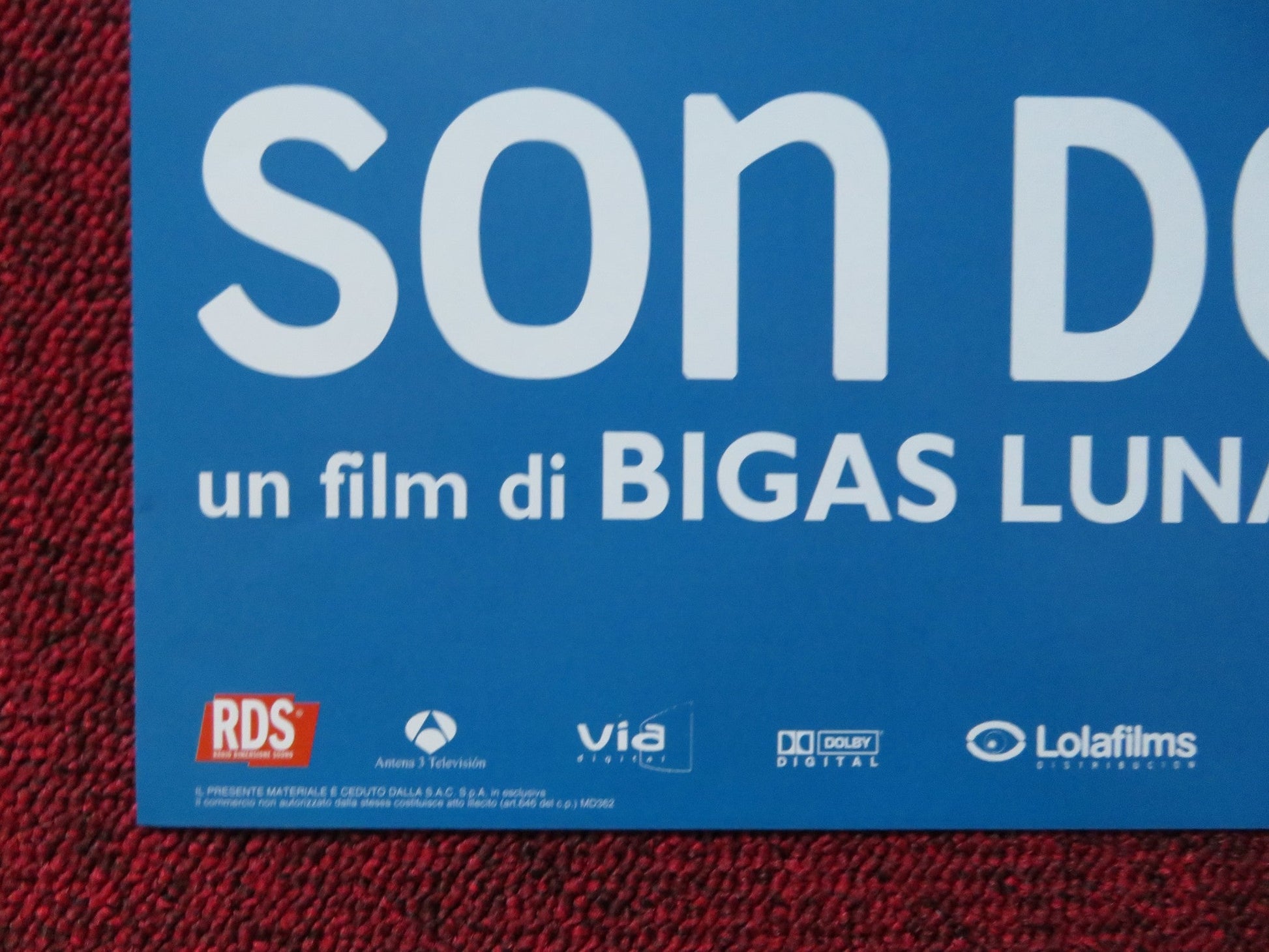 SOUND OF THE SEA - B ITALIAN FOTOBUSTA POSTER JORDI MOLLA LEONOR WATLING 2001 Rendezvous Cinema Movie posters