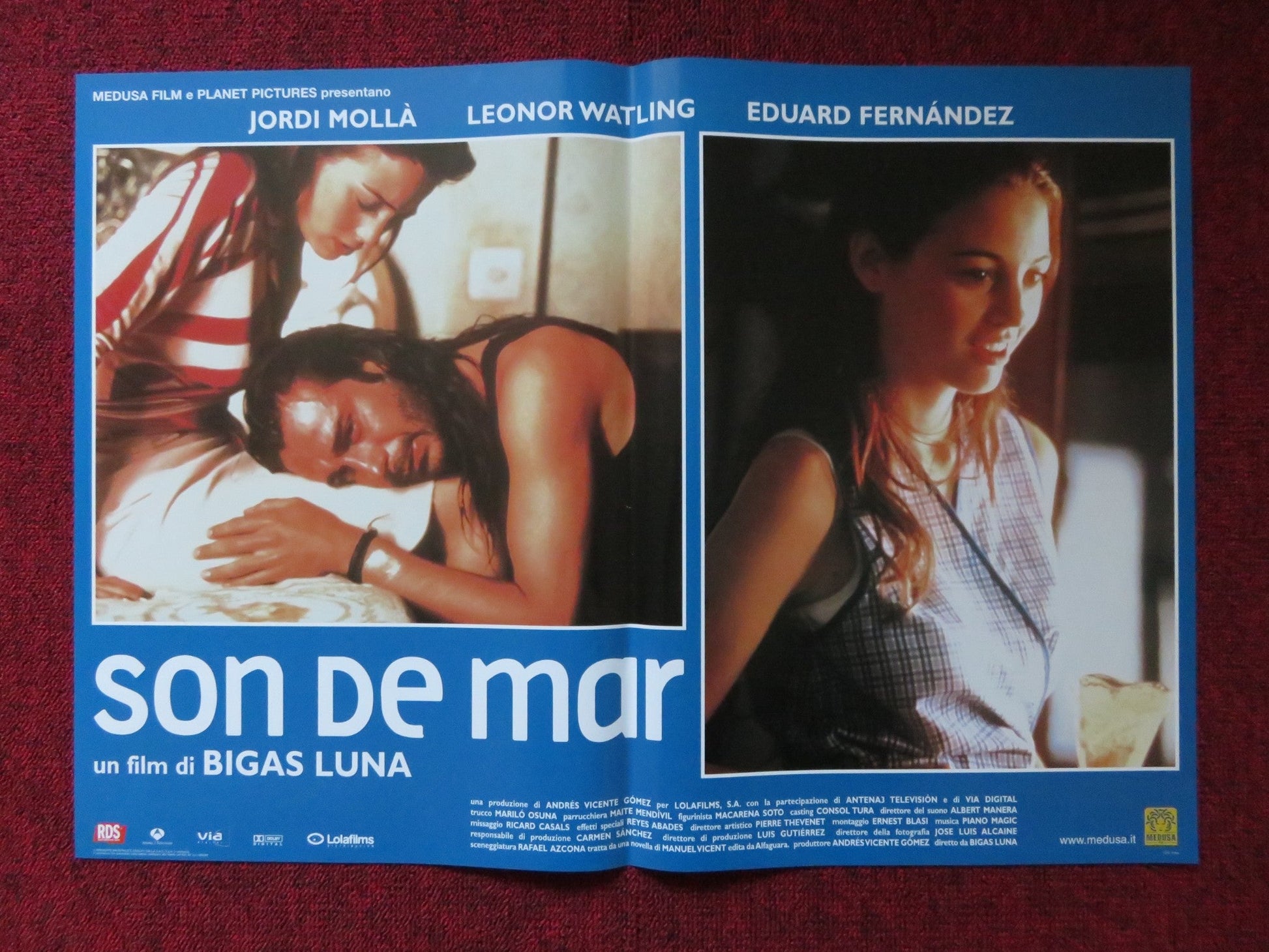 SOUND OF THE SEA - D ITALIAN FOTOBUSTA POSTER JORDI MOLLA LEONOR WATLING 2001 Rendezvous Cinema Movie posters