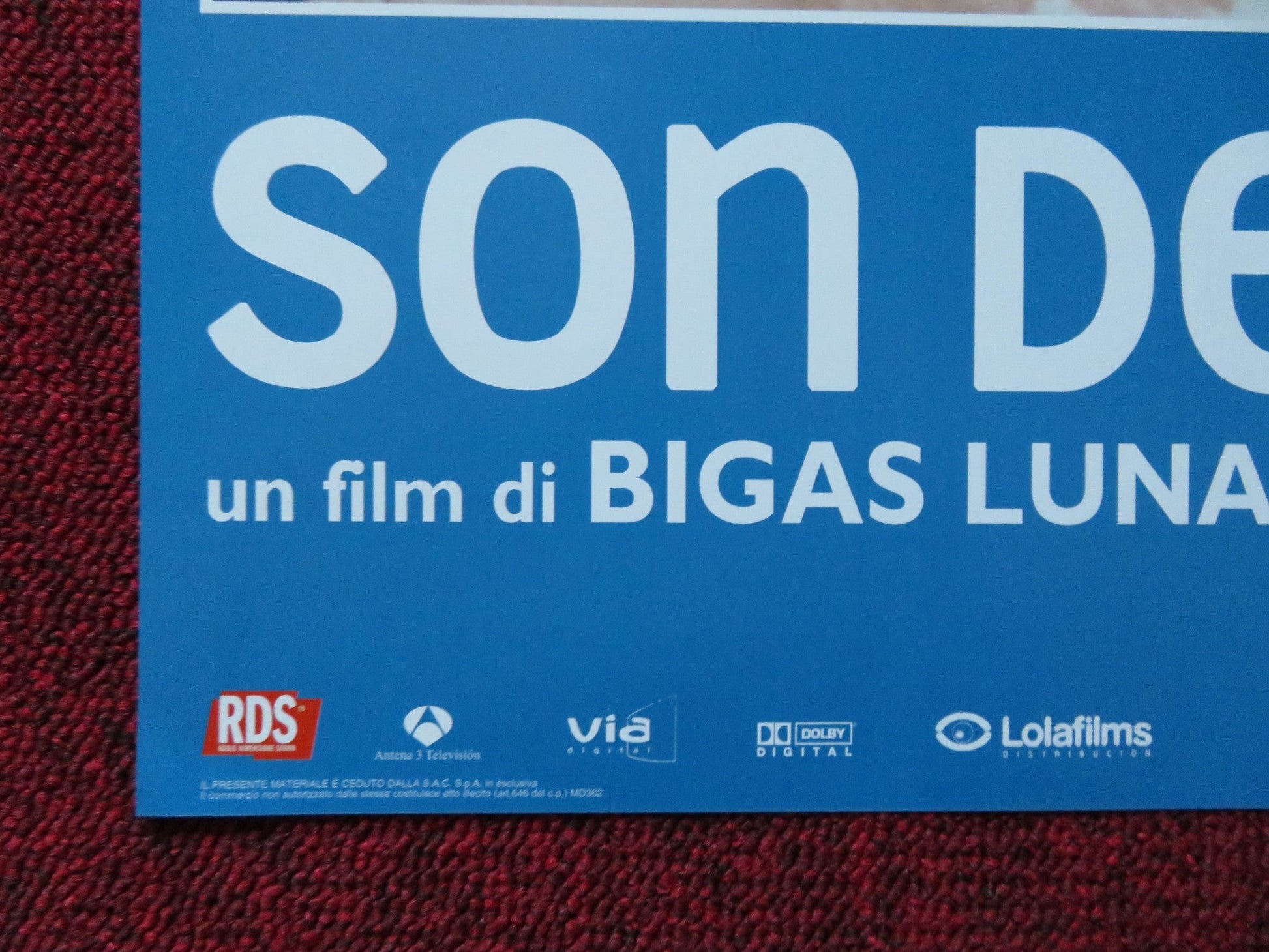 SOUND OF THE SEA - E ITALIAN FOTOBUSTA POSTER JORDI MOLLA LEONOR WATLING 2001 Rendezvous Cinema Movie posters