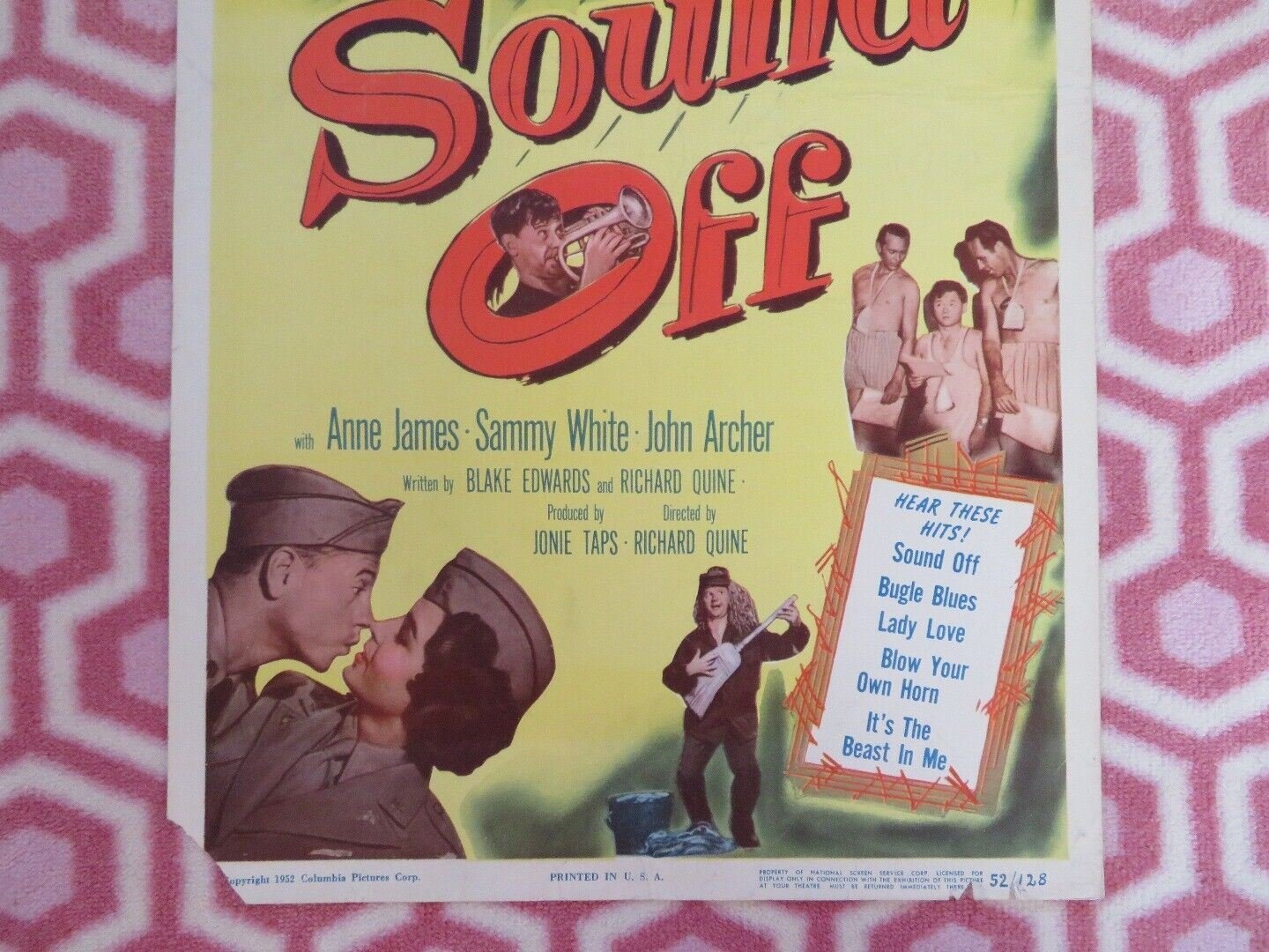 SOUND OFF US INSERT (14"x 36") POSTER MICKEY ROONEY 1952 - Rendezvous Cinema