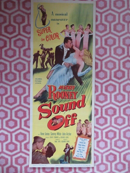 SOUND OFF US INSERT (14"x 36") POSTER MICKEY ROONEY 1952 Rendezvous Cinema Movie posters
