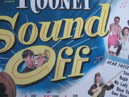 SOUND OFF US ONE SHEET POSTER MICKEY ROONEY ANNE JAMES 1952 Movie posters