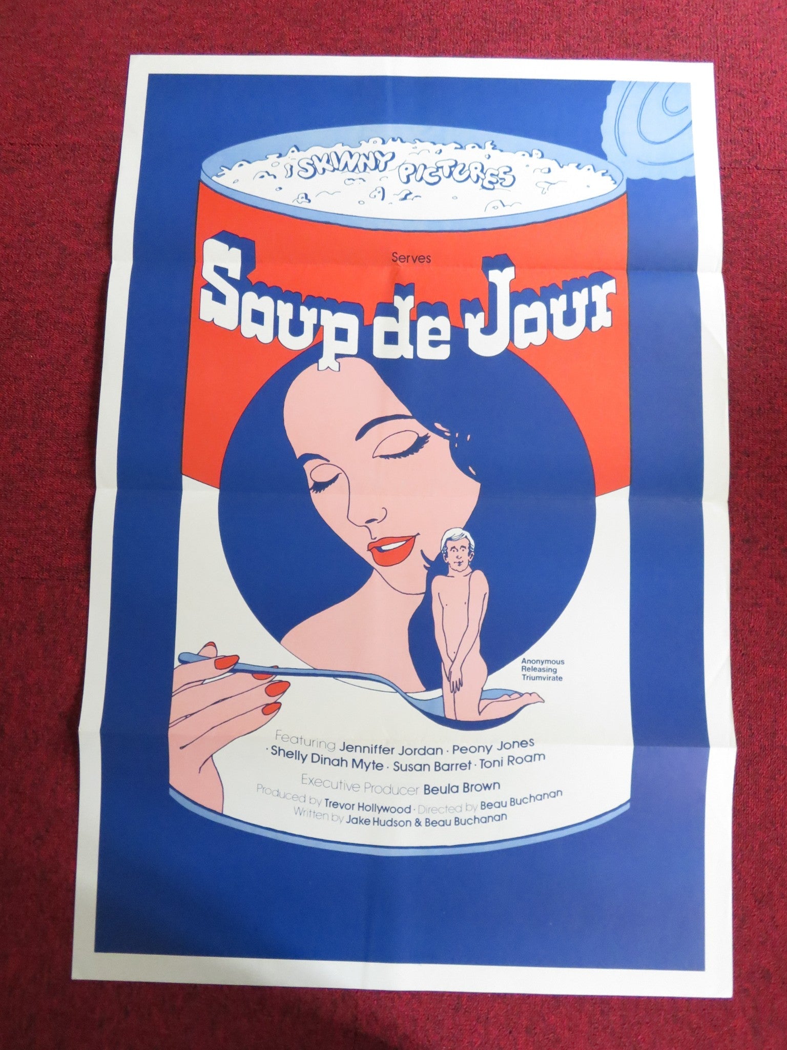 SOUP DE JOUR / SEX FANTASIES US TRI FOLDED ONE SHEET ROLLED POSTER TONI ROAM '75 Rendezvous Cinema Movie posters