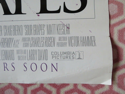 SOUR GRAPES US ONE SHEET ROLLED POSTER LARRY DAVID JACK BURNS 1998 - Rendezvous Cinema