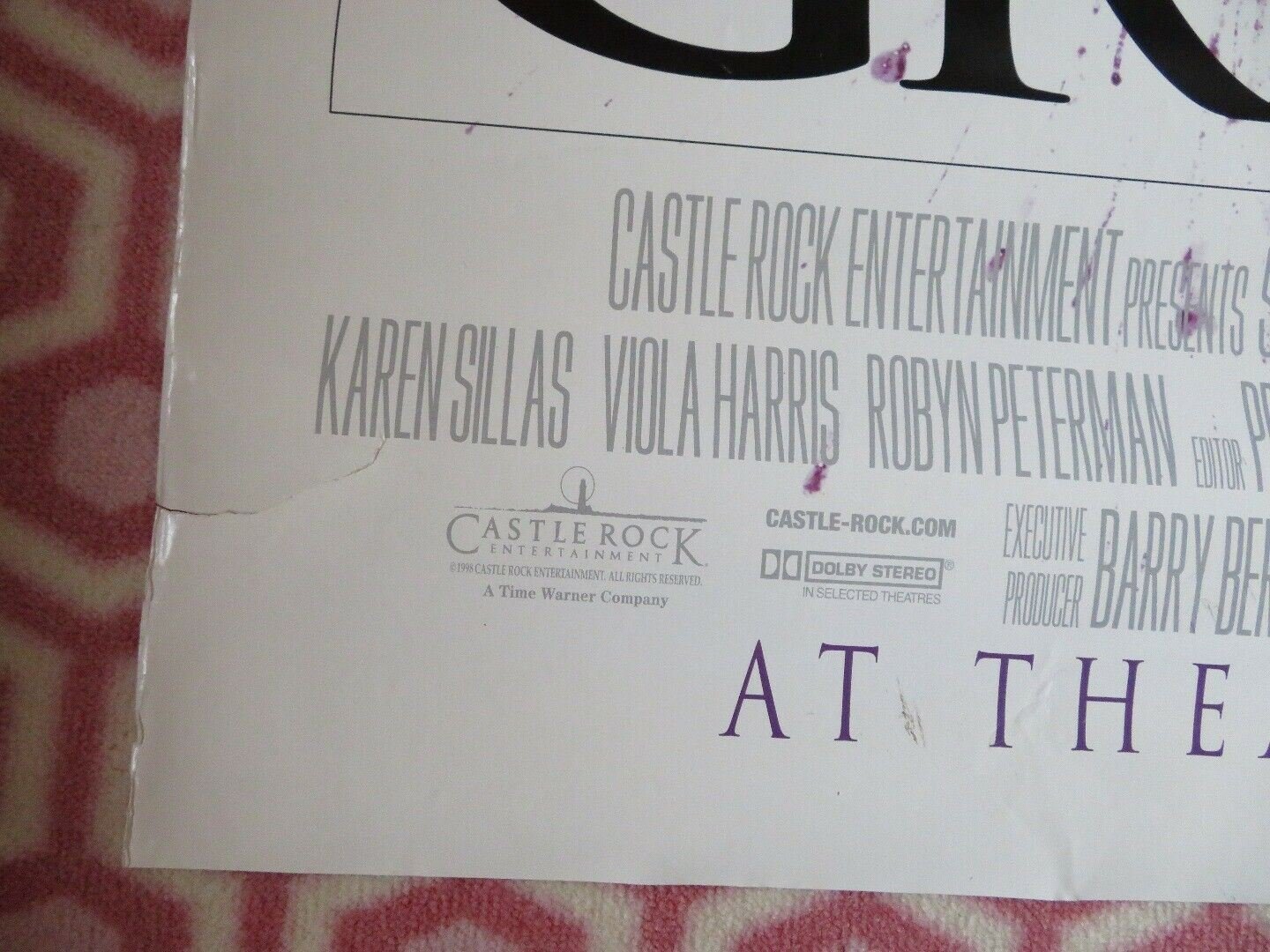 SOUR GRAPES US ONE SHEET ROLLED POSTER LARRY DAVID JACK BURNS 1998 - Rendezvous Cinema