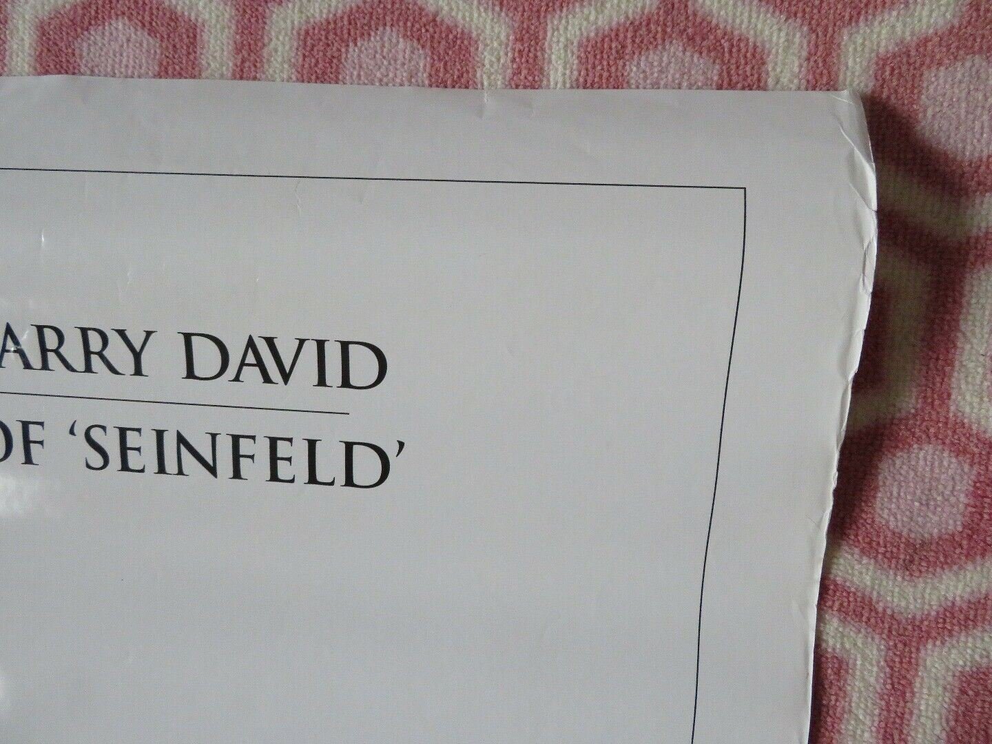 SOUR GRAPES US ONE SHEET ROLLED POSTER LARRY DAVID JACK BURNS 1998 - Rendezvous Cinema