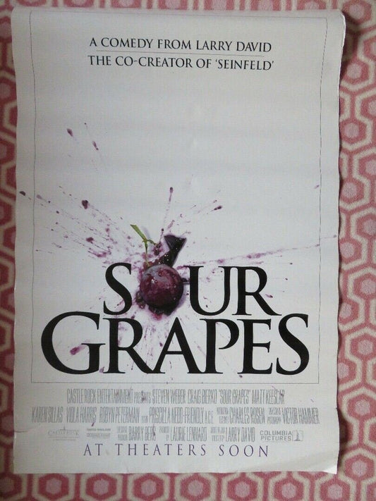 SOUR GRAPES US ONE SHEET ROLLED POSTER LARRY DAVID JACK BURNS 1998 - Rendezvous Cinema
