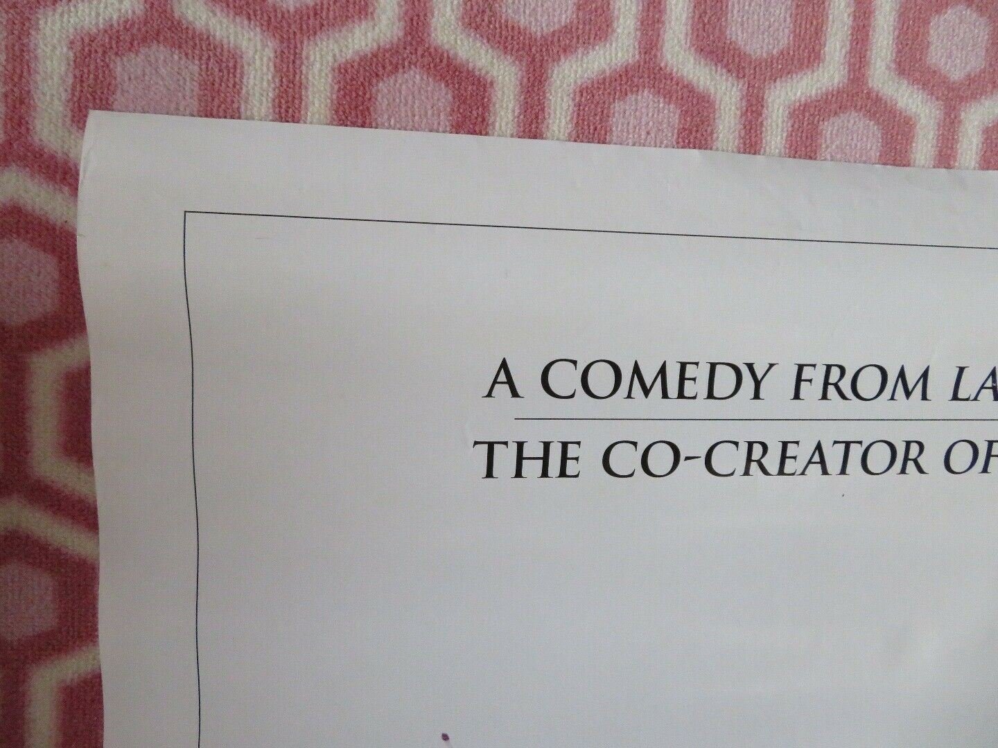 SOUR GRAPES US ONE SHEET ROLLED POSTER LARRY DAVID JACK BURNS 1998 - Rendezvous Cinema