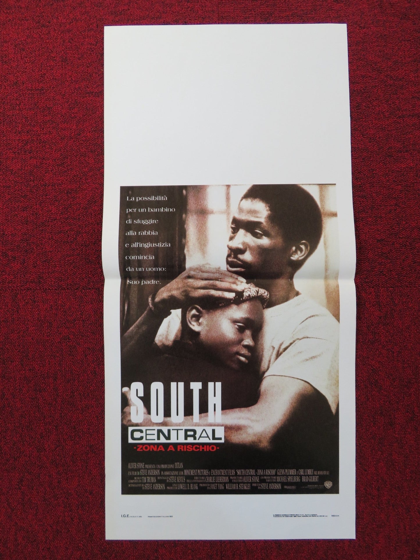 SOUTH CENTRAL ITALIAN LOCANDINA POSTER GLENN PLUMMER BRYON MINNS 1993 Rendezvous Cinema Movie posters
