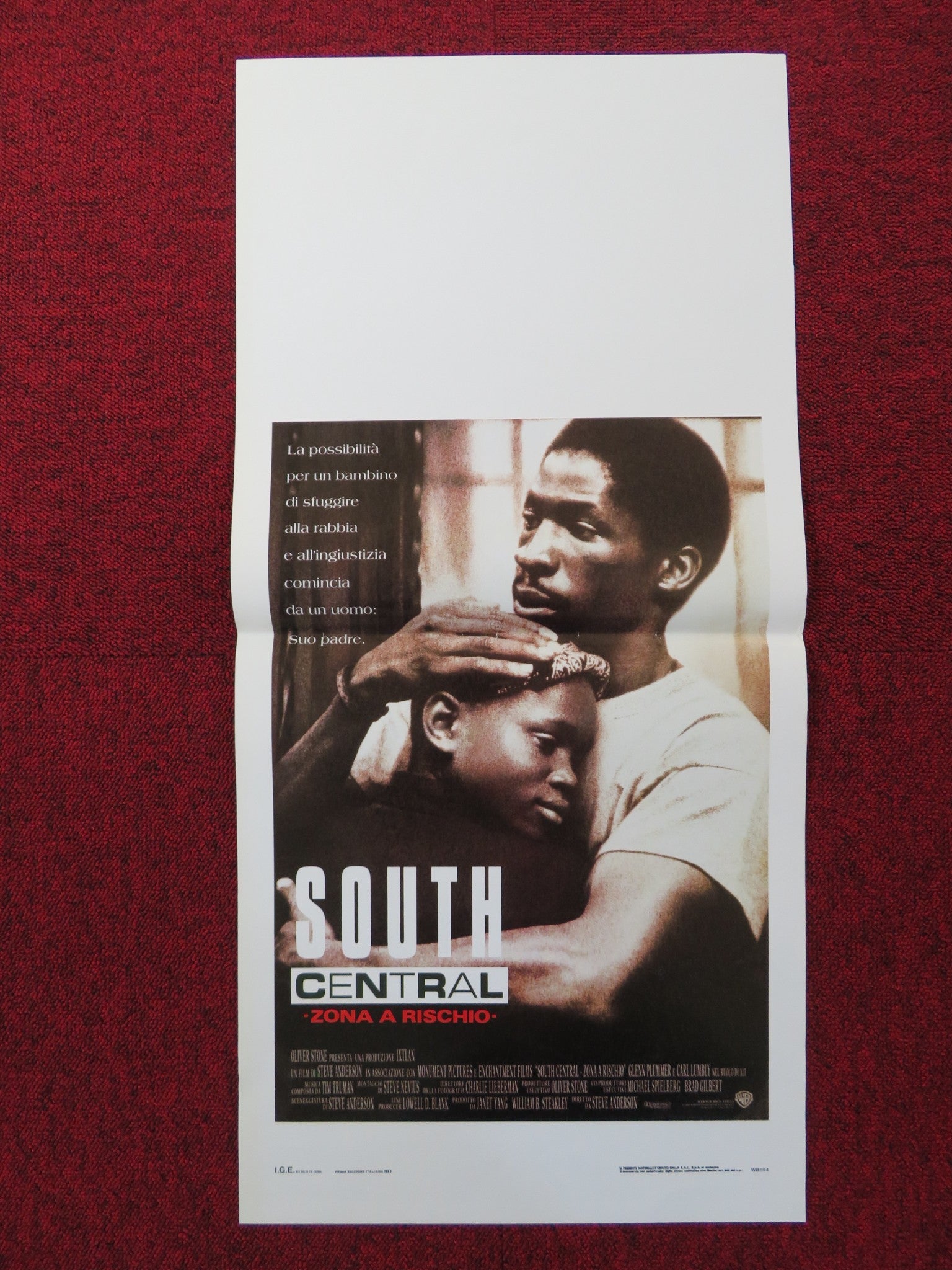 SOUTH CENTRAL ITALIAN LOCANDINA POSTER GLENN PLUMMER BRYON MINNS 1993 Rendezvous Cinema Movie posters
