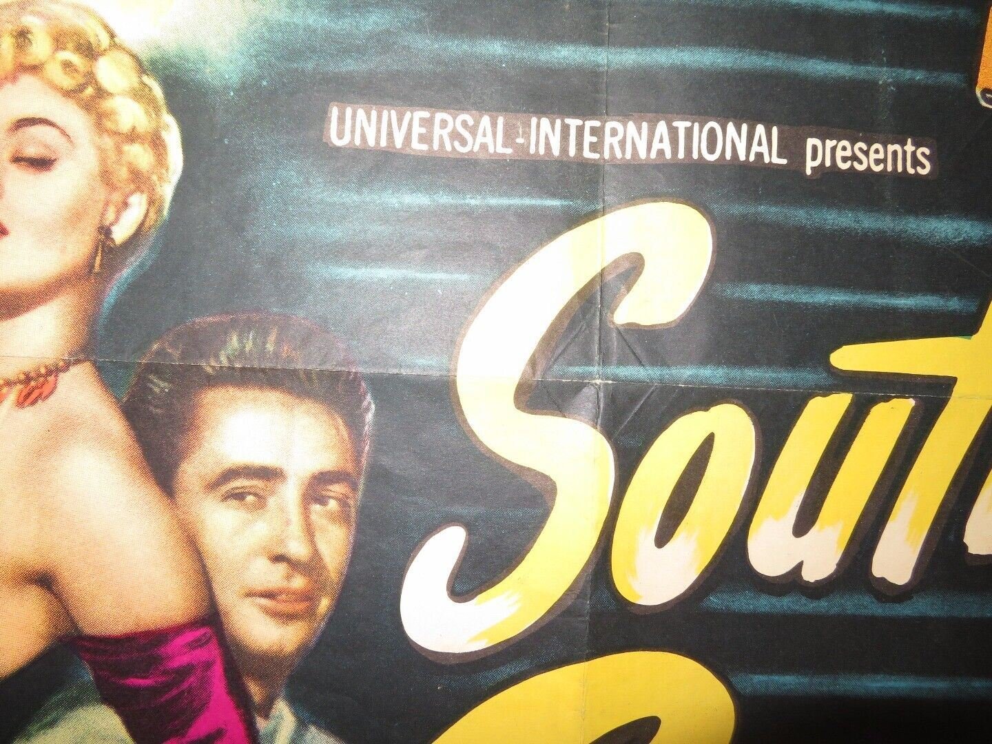 SOUTH SEA SINNER FOLDED US ONE SHEET POSTER SHELLEY WINTERS HELENA CARTER '49 - Rendezvous Cinema