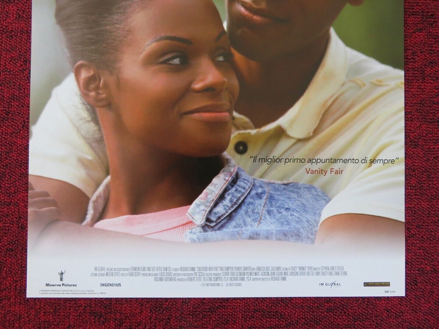 SOUTHSIDE WITH YOU ITALIAN LOCANDINA (26.5"x12.5") POSTER TIKA SUMPTER 2016 Rendezvous Cinema Movie posters