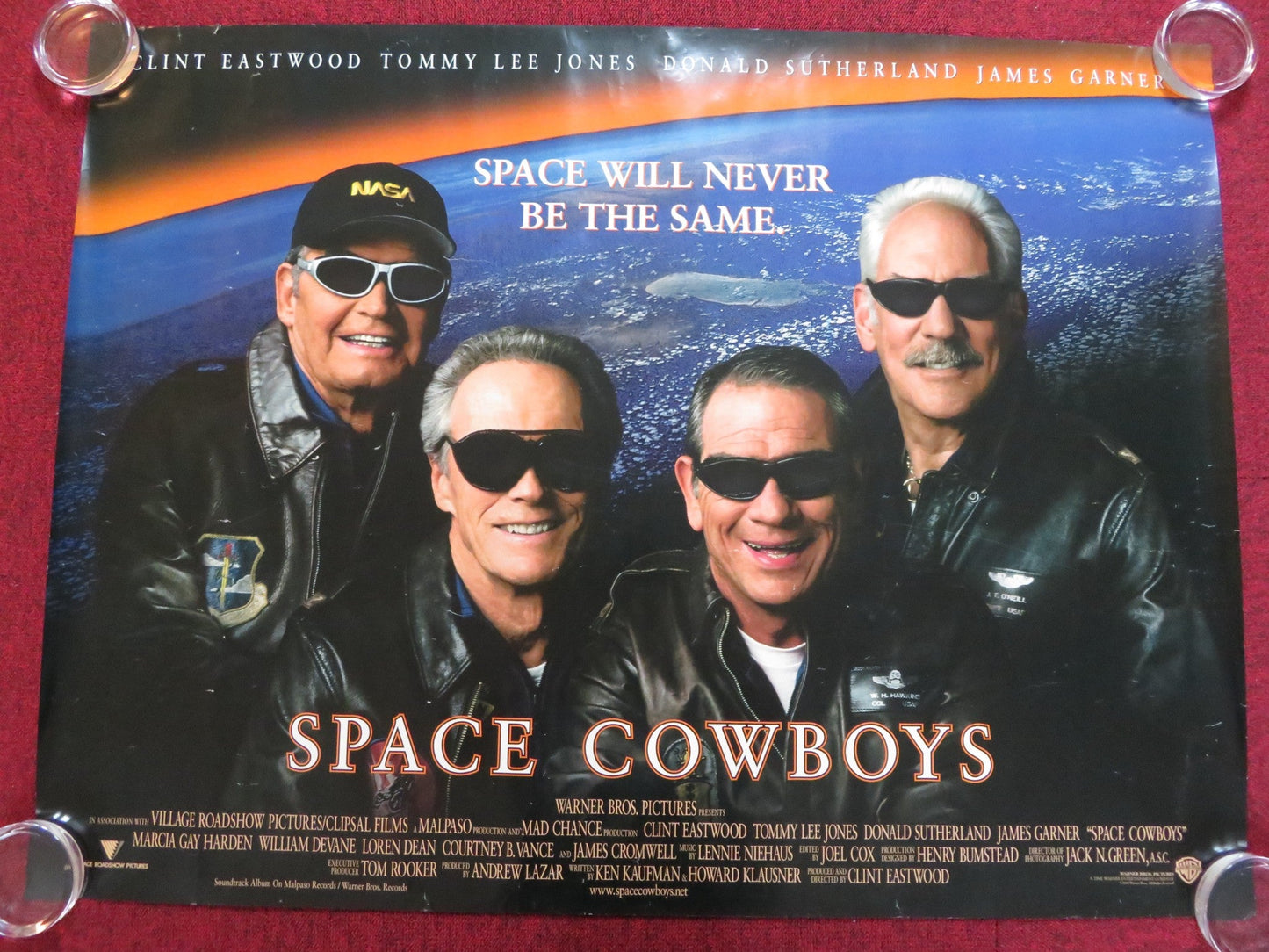 SPACE COWBOYS UK QUAD (30"x 40") ROLLED POSTER CLINT EASTWOOD T. L. JONES 2000 Rendezvous Cinema Movie posters