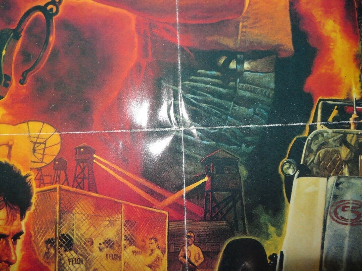 SPACE RAGE FOLDED US ONE SHEET POSTER RICHARD FARNSWORTH MICHAEL PARE 1986 - Rendezvous Cinema