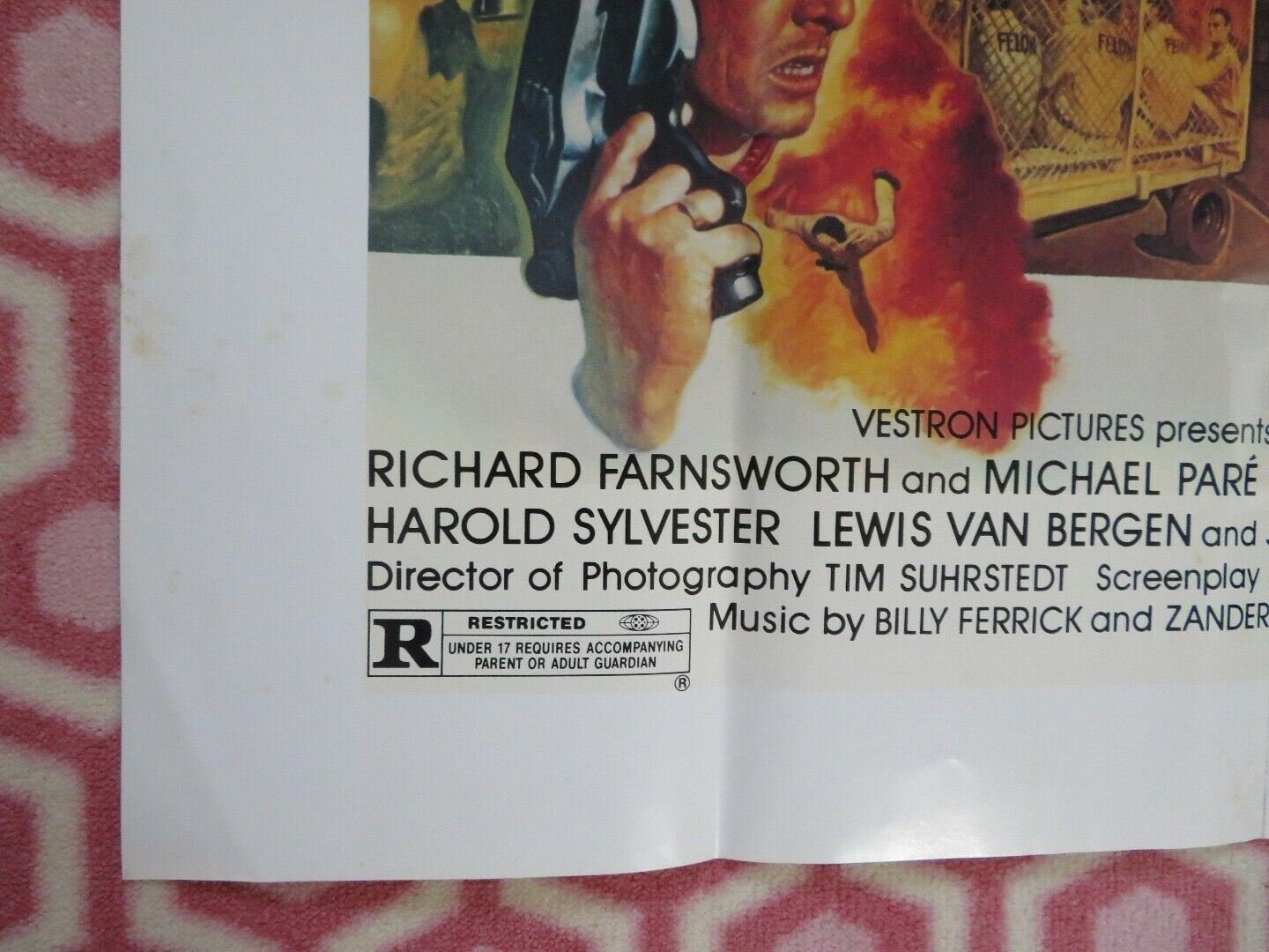 SPACE RAGE FOLDED US ONE SHEET POSTER RICHARD FARNSWORTH MICHAEL PARE 1986 - Rendezvous Cinema