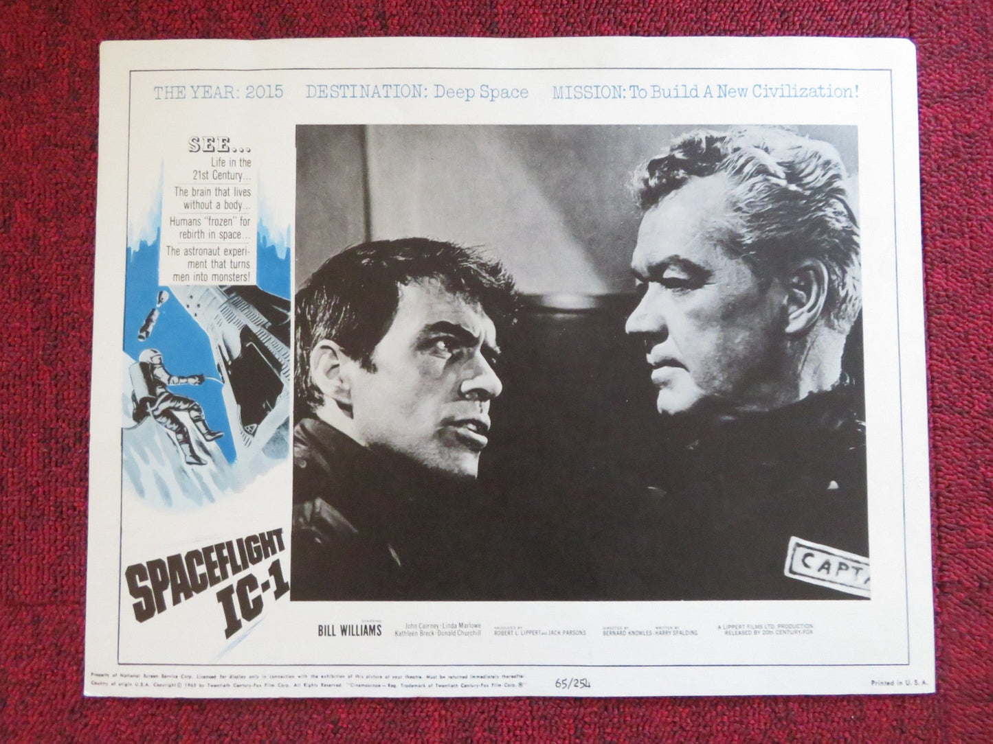 SPACEFLIGHT IC - 1: AN ADVENTURE IN SPACE US LOBBY CARD FULL SET B. WILLIAMS 1965 Rendezvous Cinema Movie posters