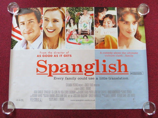 SPANGLISH UK QUAD (30"x 40") ROLLED POSTER ADAM SANDLER TEA LEONI 2004 Rendezvous Cinema Movie posters