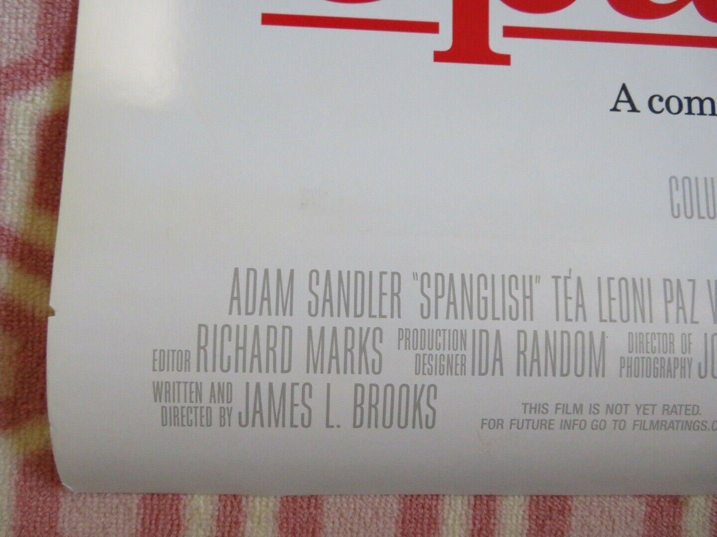SPANGLISH US ROLLED POSTER ADAM SANDLER TEA LEONI 2004 Movie posters