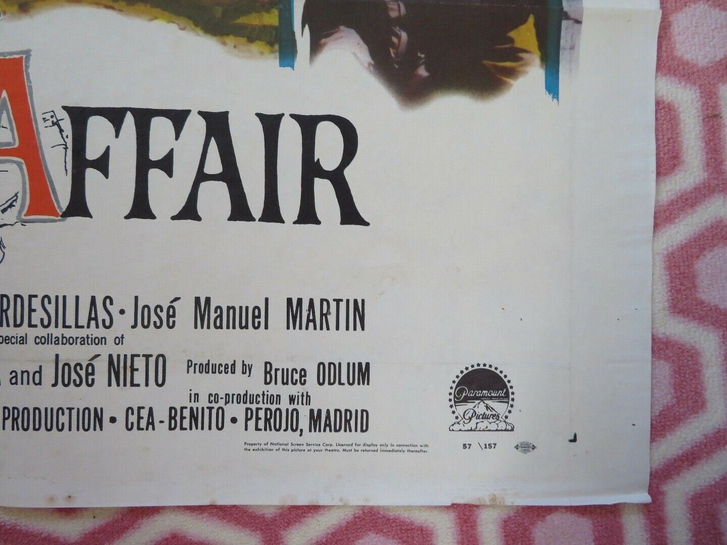 SPANISH AFFAIR FOLDED US ONE SHEET POSTER RICHARD KILEY CARMEN SEVILLA 1957 Movie posters