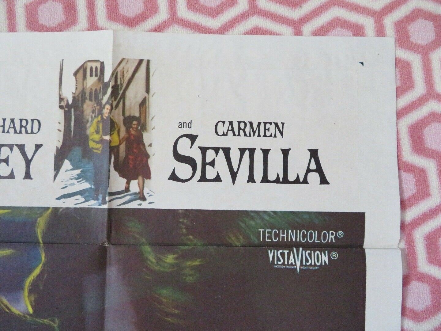 SPANISH AFFAIR FOLDED US ONE SHEET POSTER RICHARD KILEY CARMEN SEVILLA 1957 Movie posters