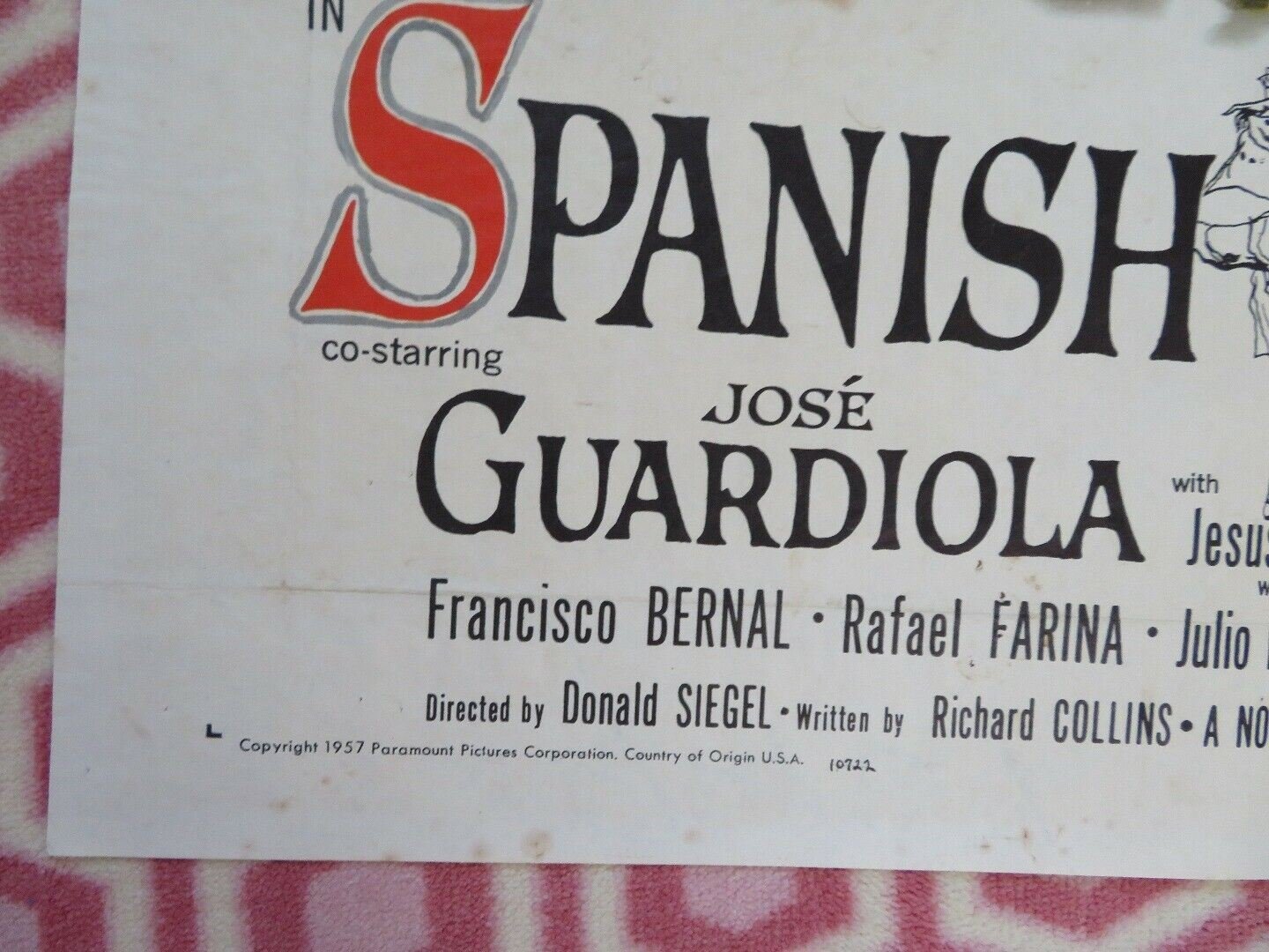 SPANISH AFFAIR FOLDED US ONE SHEET POSTER RICHARD KILEY CARMEN SEVILLA 1957 Movie posters