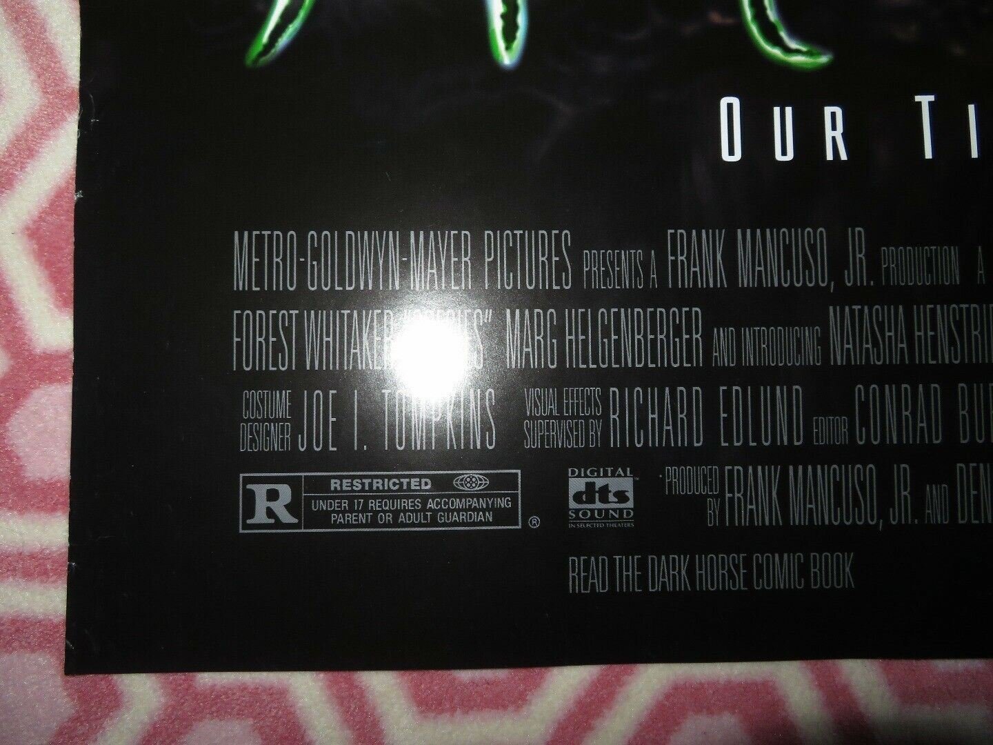 SPECIES FOLDED US ONE SHEET POSTER BEN KINGSLEY FOREST WHITAKER 1995 Movie posters