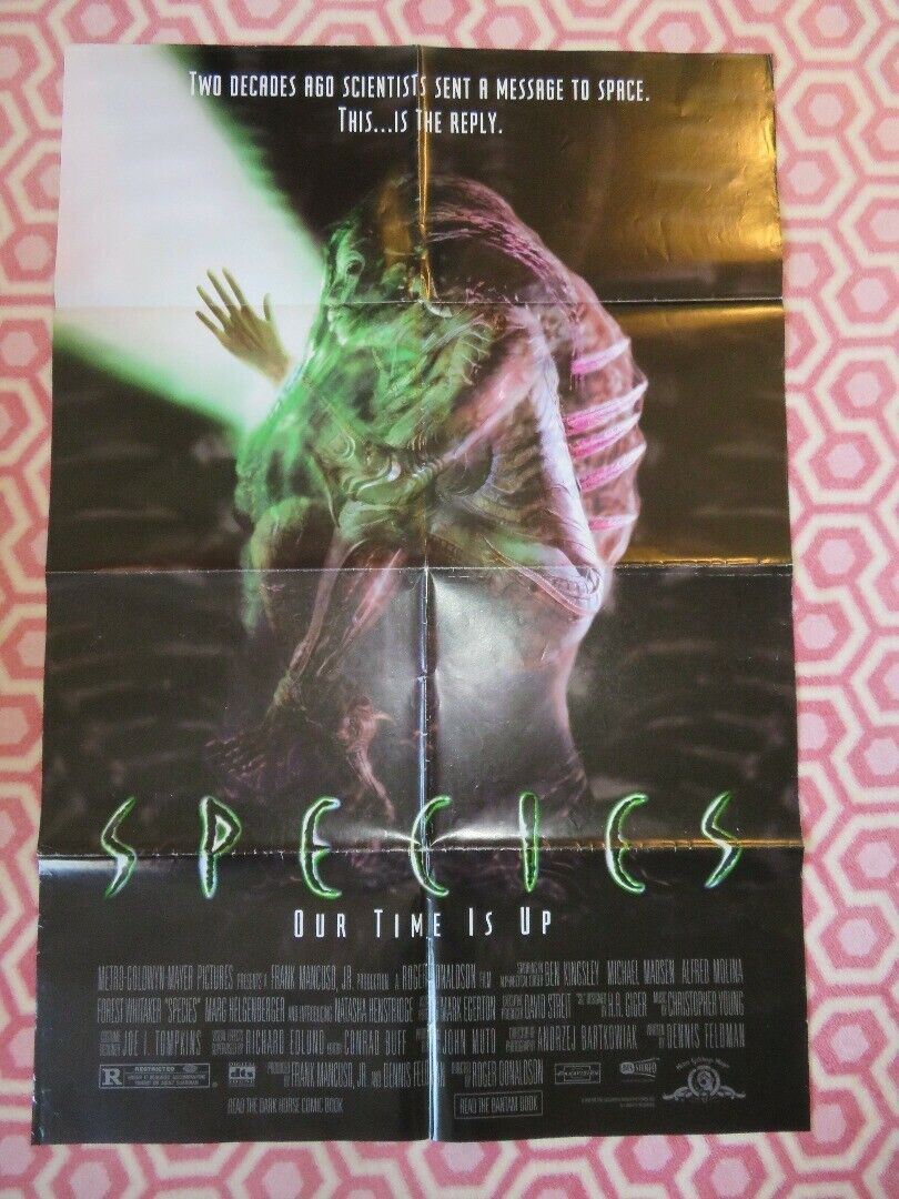 SPECIES FOLDED US ONE SHEET POSTER BEN KINGSLEY FOREST WHITAKER 1995 Movie posters