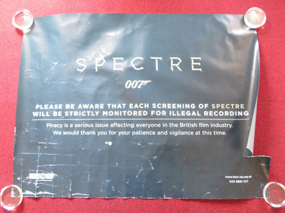 SPECTRE UK QUAD (30"x 40") ROLLED POSTER DANIEL CRAIG CHRISTOPH WALTZ 2015 Rendezvous Cinema Movie posters