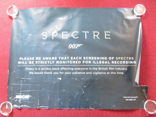 SPECTRE UK QUAD (30"x 40") ROLLED POSTER DANIEL CRAIG CHRISTOPH WALTZ 2015 Rendezvous Cinema Movie posters